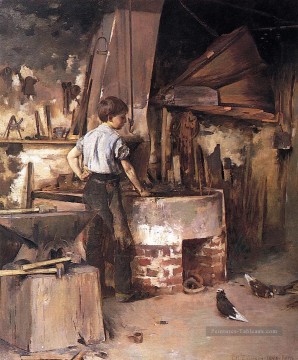 La forge alias un apprenti forgeron Théodore Robinson Peinture à l'huile